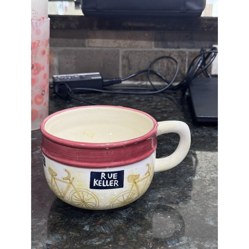 Hand Painted Oversize Coffee Mug Paris
